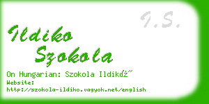 ildiko szokola business card